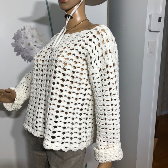 COPY - Oversized hand crocheted sweater - Picture 2 of 6